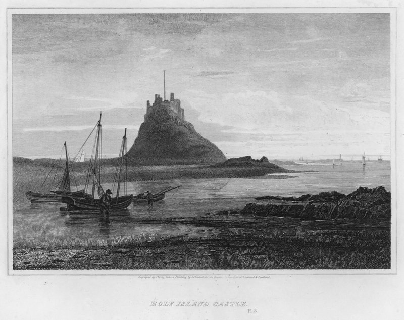 Holy Island Castle (gravering) af Luke (after) Clennell