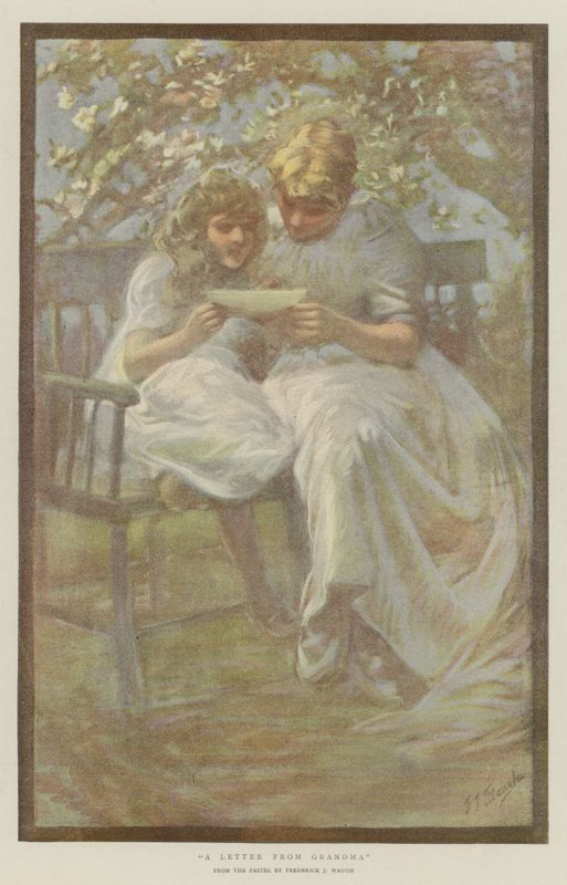 Et brev fra bedstemor (chromolitho) af Marcella M. Walker