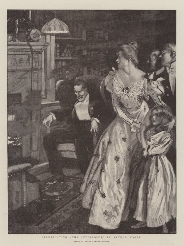 Illustrerer The Interloper af Maurice Greiffenhagen
