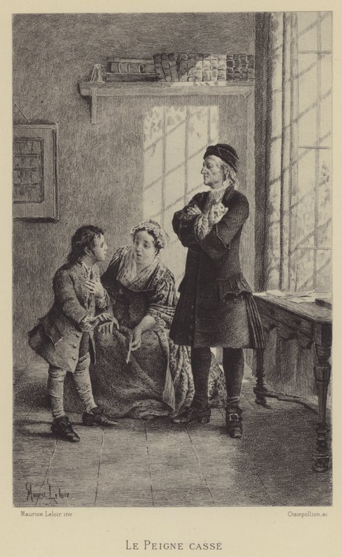 Den knækkede kam (dybtryk) af Maurice Leloir