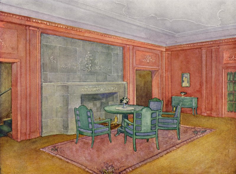 Hall (farve litho) af Max Müller
