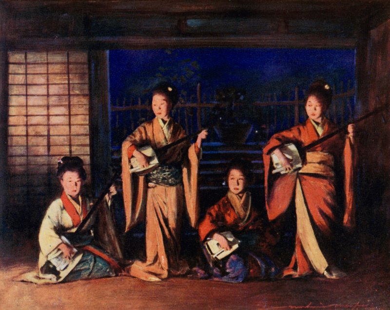 Geisha piger af Mortimer Ludington Menpes