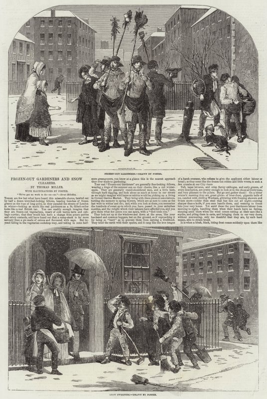 Frosne gartnere og sneryddere af Myles Birket Foster