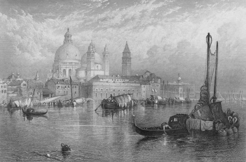 Venedig (gravering) af Myles Birket (after) Foster