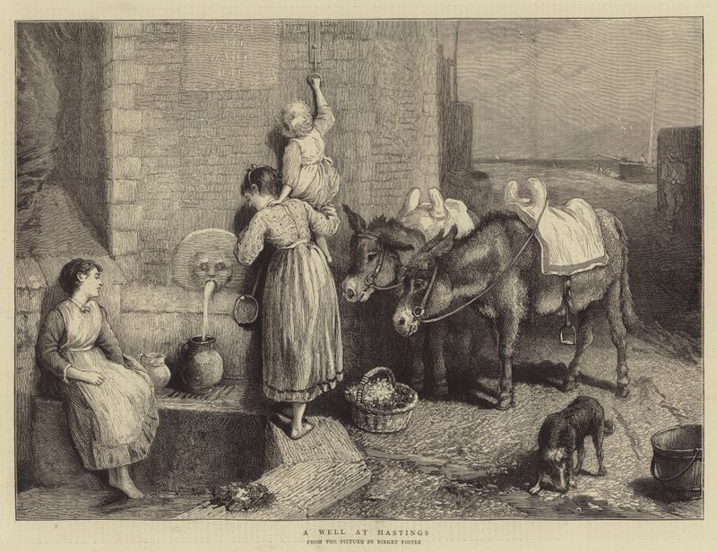 En brønd i Hastings af Myles Birket Foster