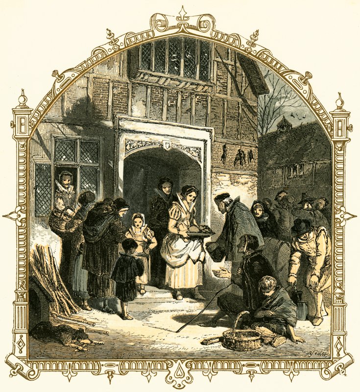 Velgørenhed i julen af Myles Birket Foster