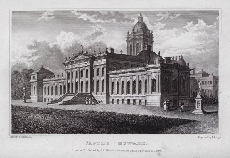 Castle Howard (gravering) af Nathaniel (after) Whittock
