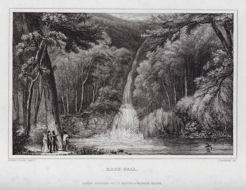 Hack-Fall (gravering) af Nathaniel (after) Whittock
