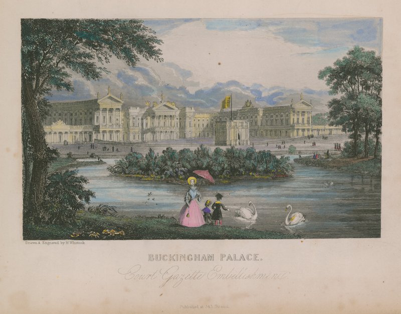 Generel udsigt over Buckingham Palace af Nathaniel Whittock