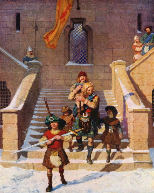Wallace og børnene af Newell Convers Wyeth