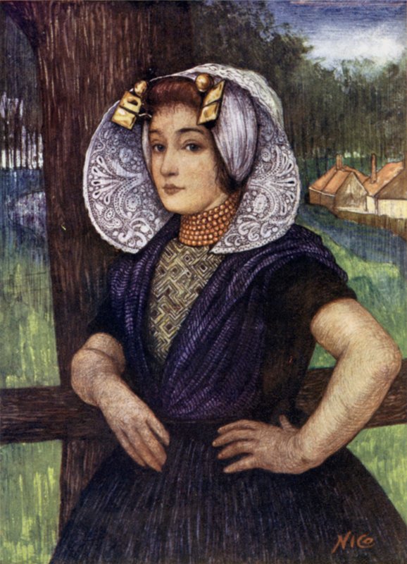 A Girl of Goes (farve litho) af Nico Jungman