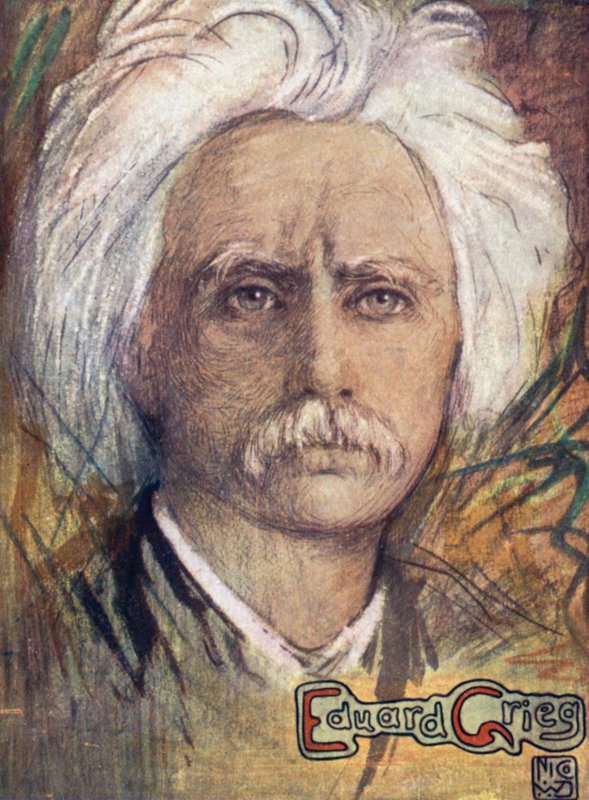Norge: Grieg (farve litho) af Nico Jungman