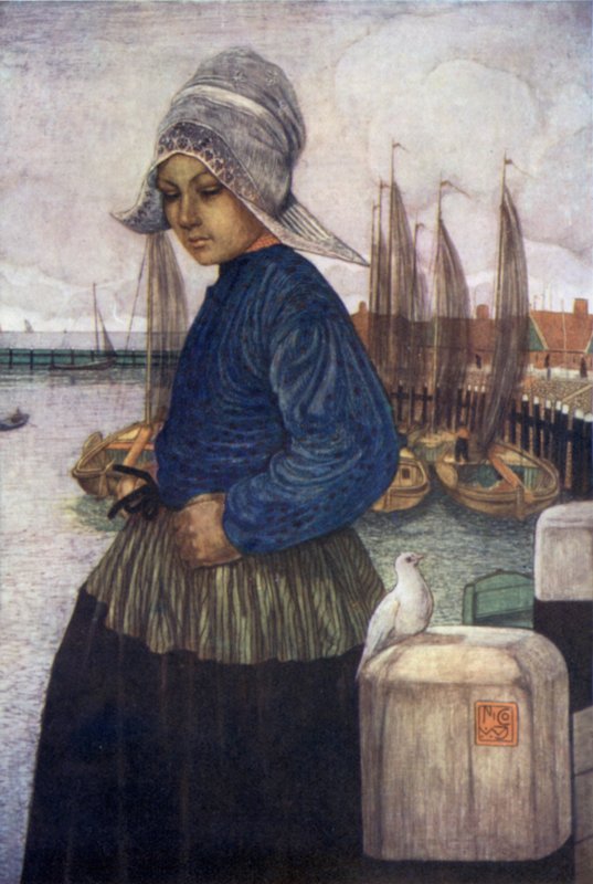 Duen (farve litho) af Nico Jungman