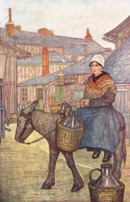 Mælkebæreren (farvelitografi) af Nico Jungmann