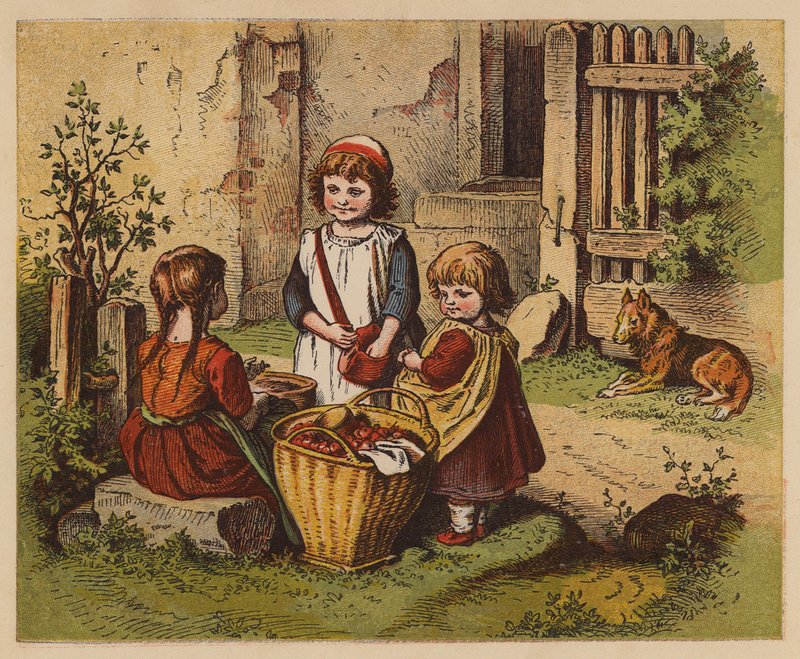 Rosy Cheeks (farvelitografi) af Oskar Pletsch
