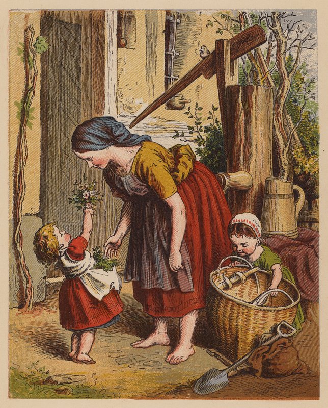 Sommerblomster (farvelitografi) af Oskar Pletsch