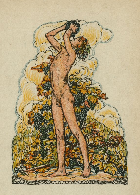 Anakreons sange (farvelitografi) af Otto Friedrich