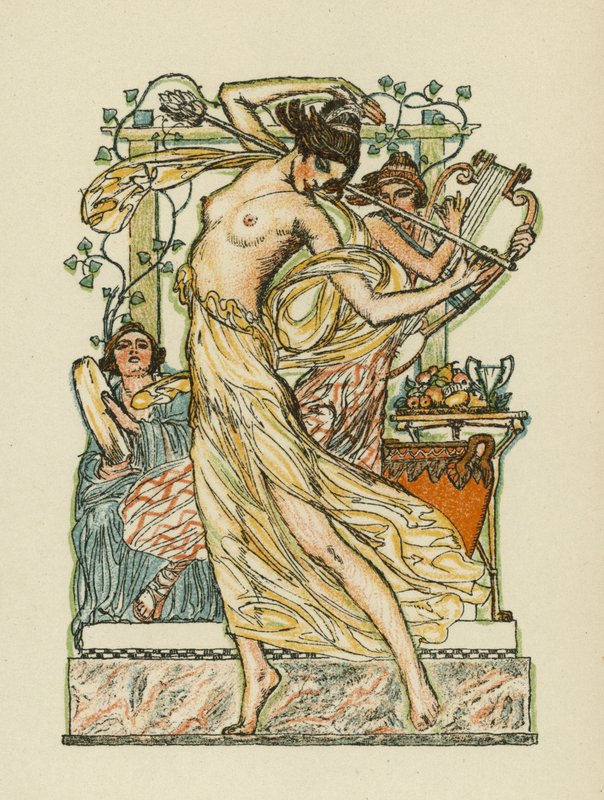 Anakreons sange (farvelitografi) af Otto Friedrich
