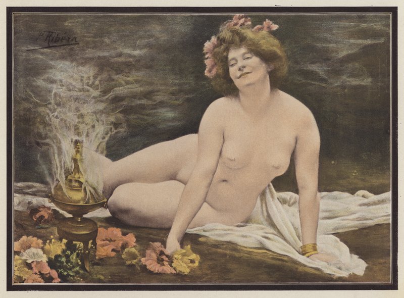 Languid nydelse (farve litho) af P. Ribera