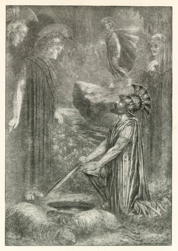 Illustration til Homers Odysseen (litografi) af Patten (after) Wilson