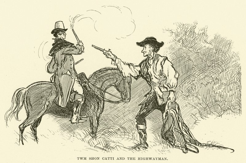 Twm Shon Catti and the Highwayman (gravering) af Paul Hardy