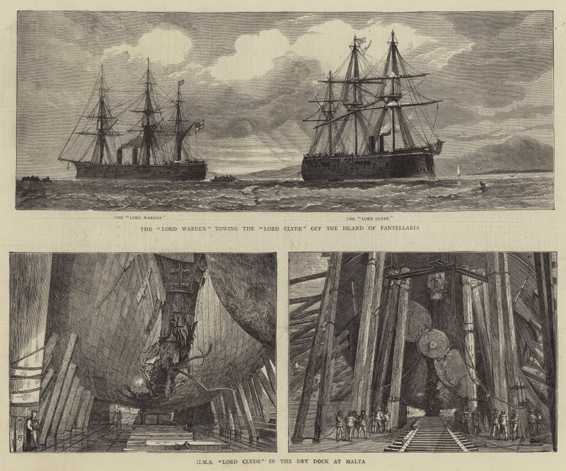HMS Lord Clyde af Percy William Justyne