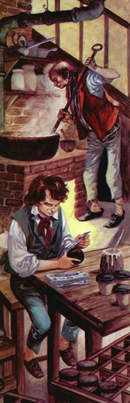 Charles Dickens som dreng på en sværtefabrik af Peter Jackson