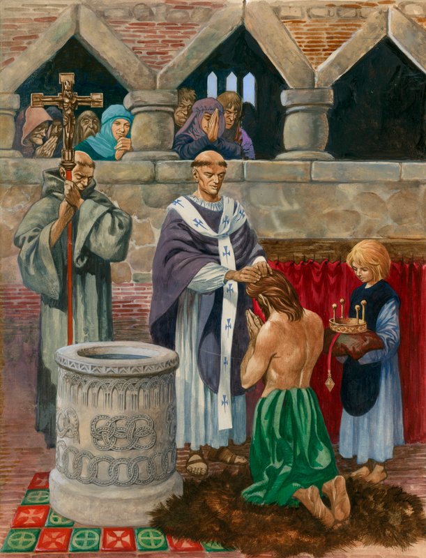 St. Augustin døber kong Ethelbert af Peter Jackson