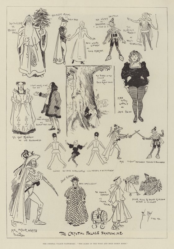 Crystal Palace Pantomime, Babes in the Wood og Bold Robin Hood af Phil May