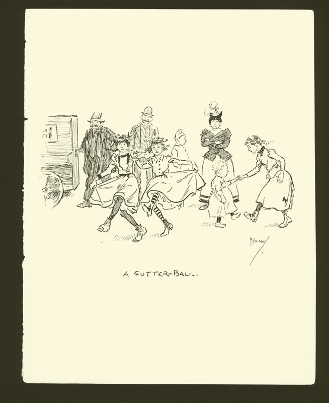 Illustration til Phil Mays Gutter-Snipes af Phil May