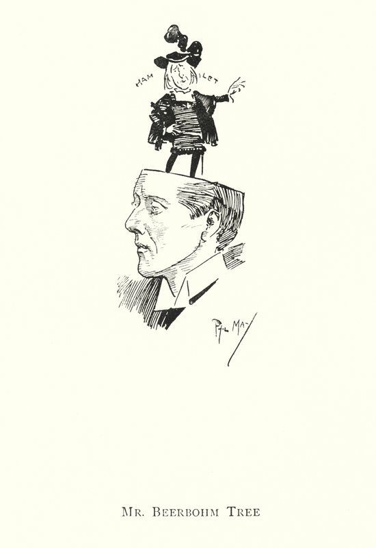 Mr Beerbohm Tree (litho) af Phil May
