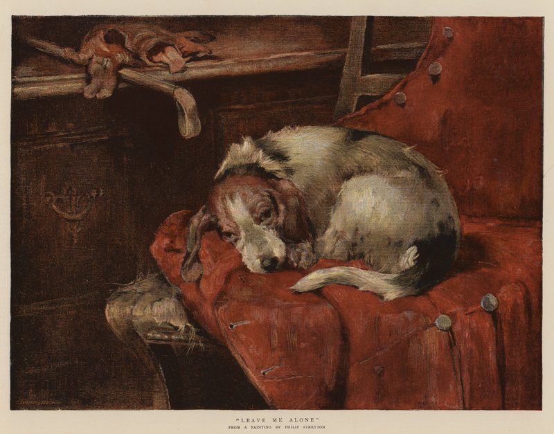 Lad mig være i fred (chromolitho) af Philip Eustace Stretton