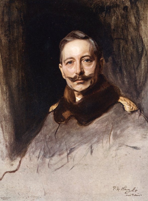 Kaiser Wilhelm II (farve litho) af Philip Alexius de Laszlo