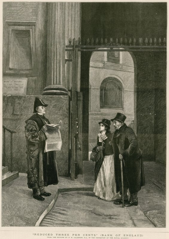 Reduceret tre procent, Bank of England af Philip Hermogenes Calderon