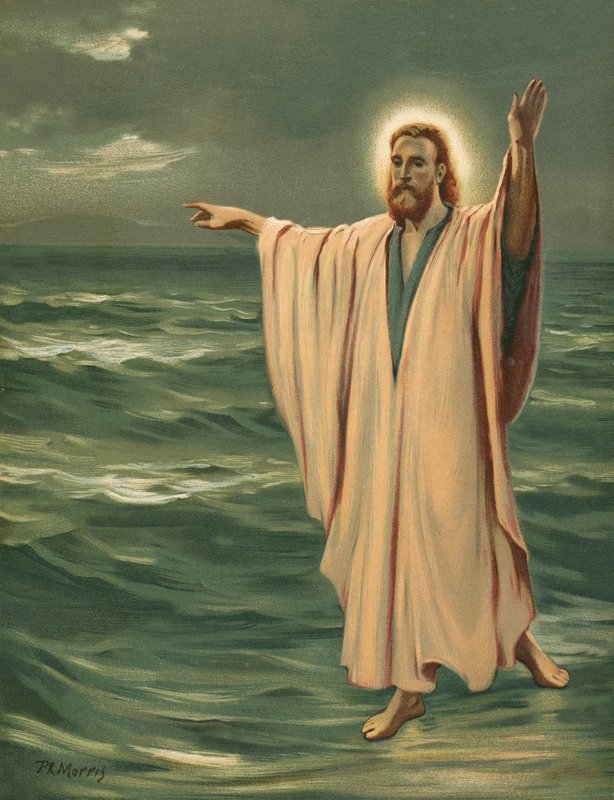 Kristus går på havet af Philip Richard Morris