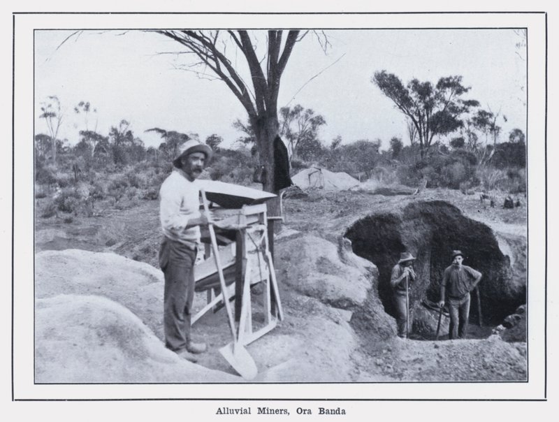 Alluvial Miners, Ora Banda (s/h-billede) af Photographer Australian