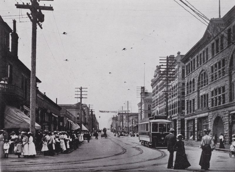 Granville Street, Vancouver (s/h-billede) af Photographer Canadian