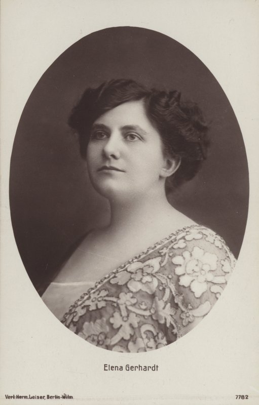 Elena Gerhardt, tysk operasangerinde (s/h foto) af Photographer German