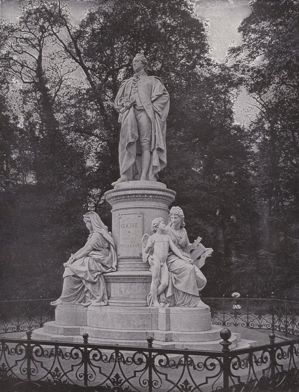 I Tiergarten, Goethe-monumentet (s/h-foto) af Photographer German