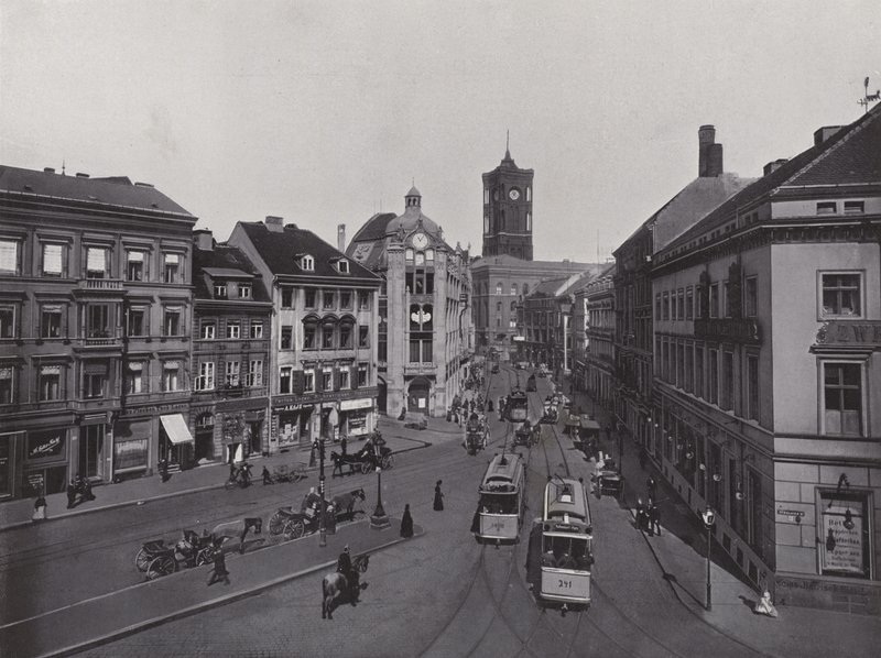 Molkenmarkt, Spandauer Strasse og rådhus (s/h-billede) af Photographer German