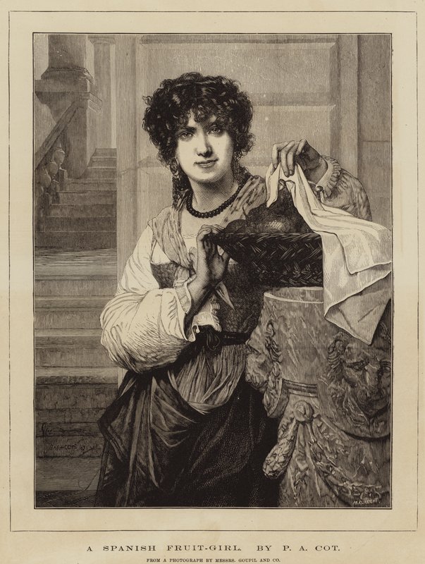 En spansk frugt-pige af Pierre Auguste Cot