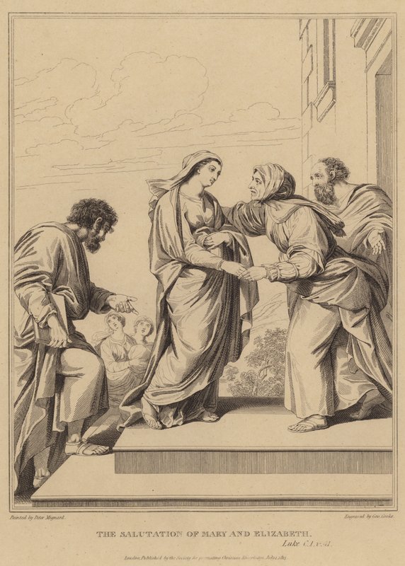 Hilsen til Maria og Elisabeth, Lukas af Pierre Mignard