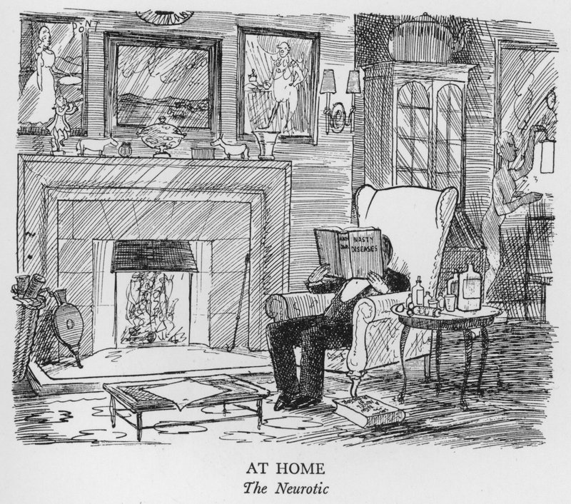 At Home, The Neurotic (litho) af Pont