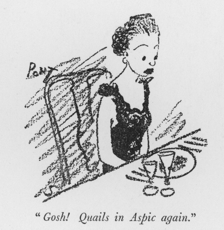 "Goh! Vagtler i Aspic igen" (litho) af Pont
