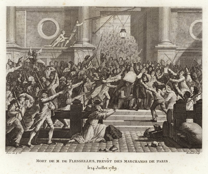 Jacques de Flesselles død af Prieur