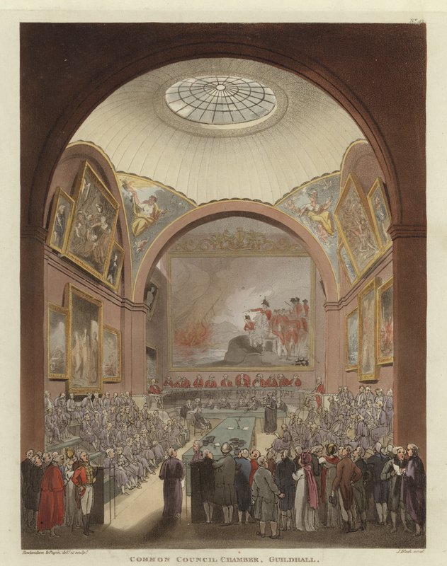 Fælles Rådssalen af Pugin and Rowlandson
