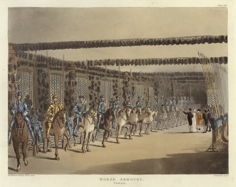 Hestevåbenhus af Pugin and Rowlandson