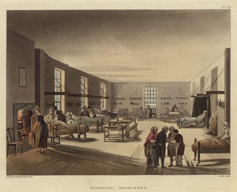 Hospital af Pugin and Rowlandson