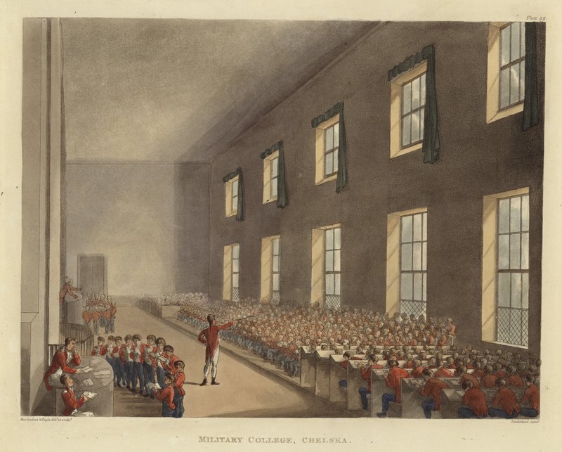 Militærhøjskolen af Pugin and Rowlandson