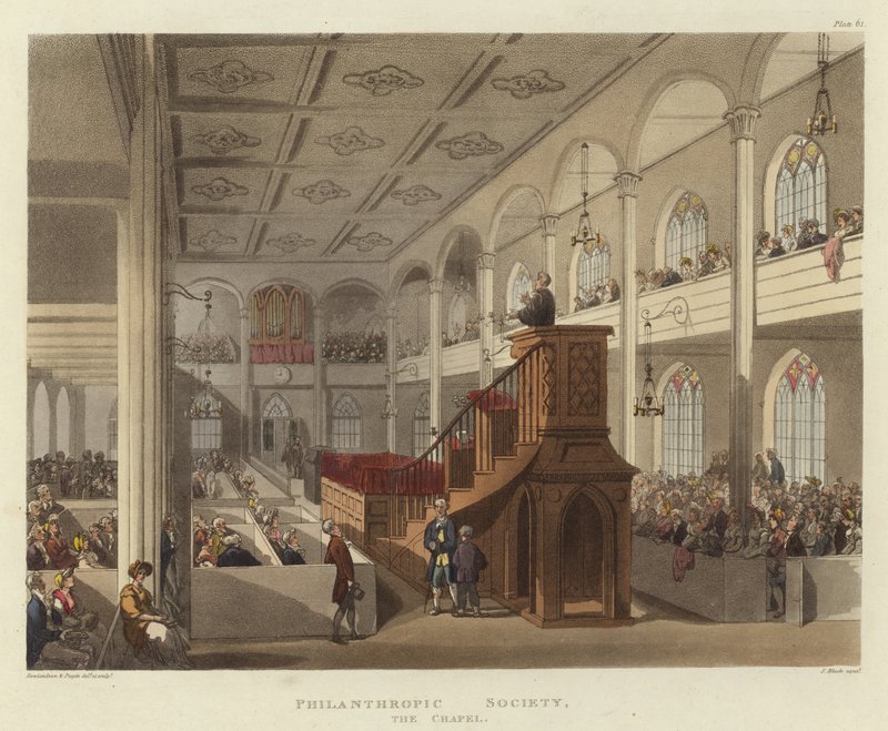 Filantropisk Selskab af Pugin and Rowlandson